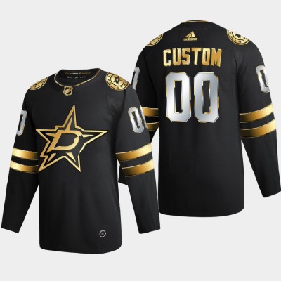 Dallas Stars Custom Men's Adidas Black Golden Edition Limited Stitched NHL Jersey